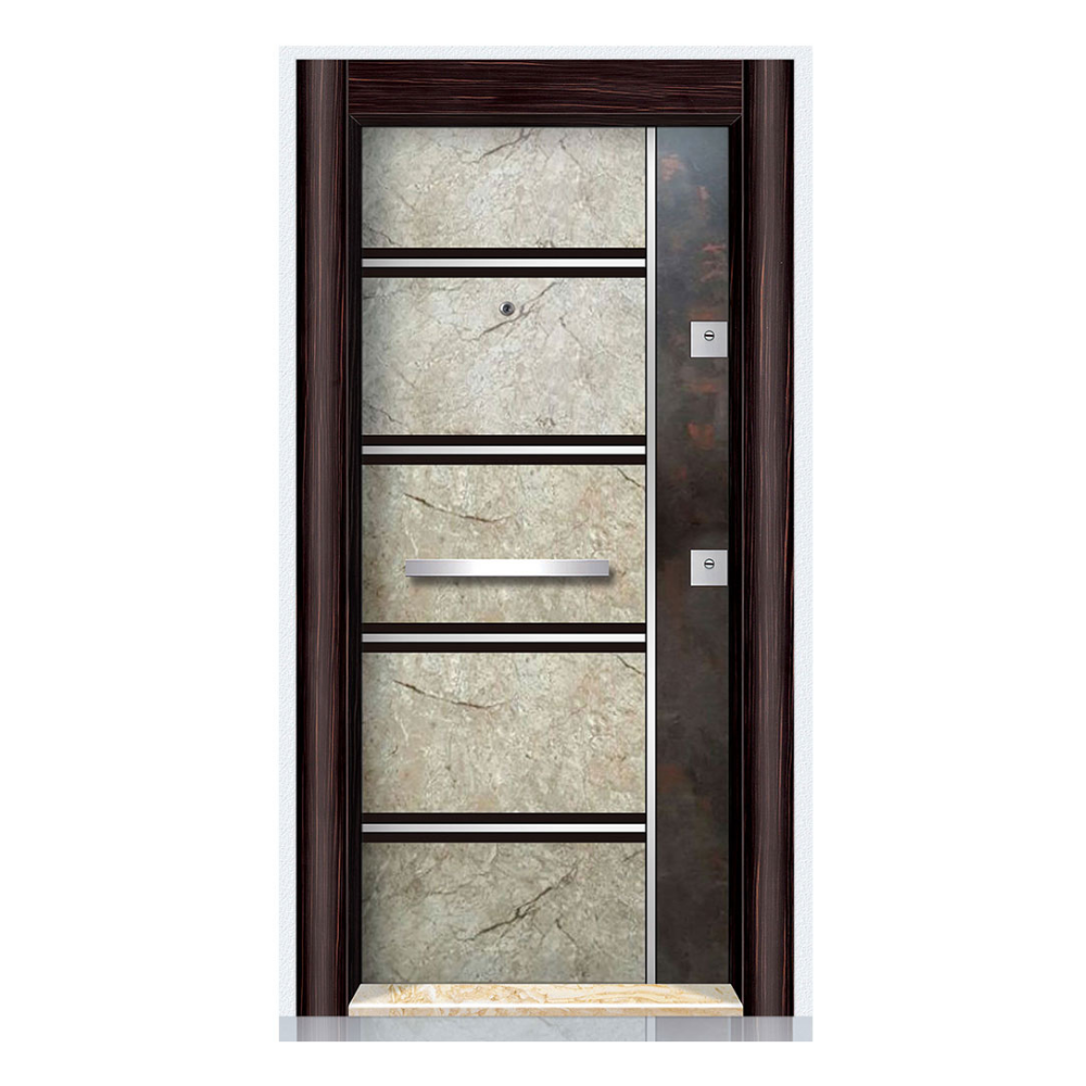 Granit ve Abanoz Tasarımlı Çelik Kapı - Modern ve Güvenli Dizayn 802